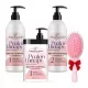 Dreifach starke Proteintherapie für das Haar: Shampoo (1000 g), Conditioner (1000 g) und Maske (1000 g) + Glättungsbürste als Geschenk