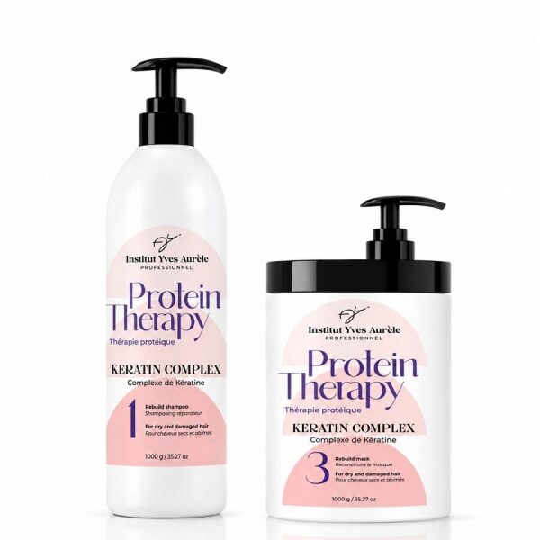 Doppelstarke Proteintherapie für das Haar: Shampoo (1000g) und Maske (1000g)