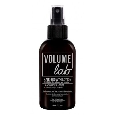 Volume Lab Lotion erhöht das Haarwachstum und verringert den Haarausfall.